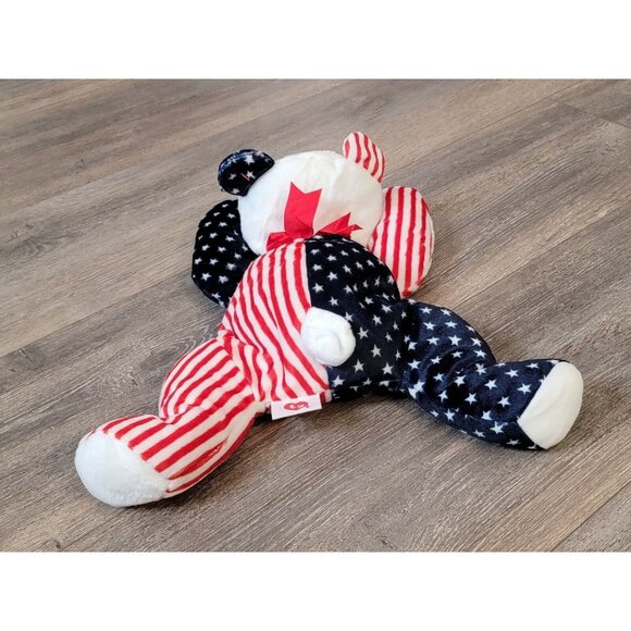 Vintage 1999 Ty Pillow Pal Sparkler Patriotic Bear Plush Stuffed Animal Toy - Picture 5 of 10